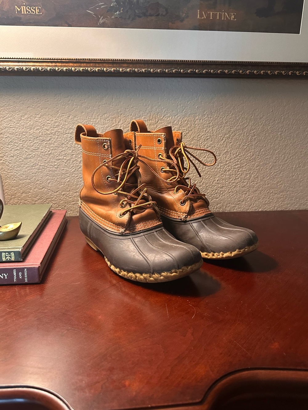 VINTAGE L.L. Bean Bean Boots | Brown Leather and Black Rubber Bottoms | Size 7